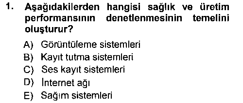 LBV201U Temel Sürü Sağlığı Yönetimi çıkmış sınav sorusu 1
