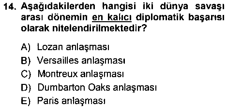 ULI407U Diplomasi Tarihi çıkmış sınav sorusu 3
