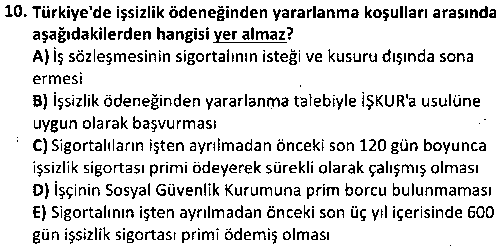 SOH2014 Sosyal Politika çıkmış sınav sorusu 2