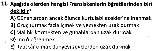 TAR2008 Ortaçağ Avrupa Tarihi çıkmış sınav sorusu 3
