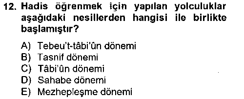 Hadis çıkmış sınav sorusu 3