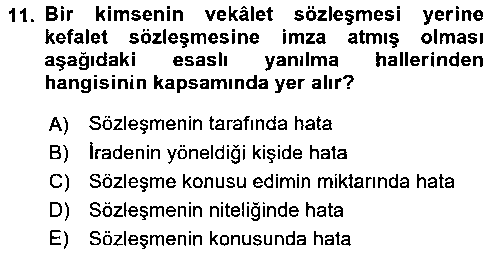 HUK121U Temel Hukuk Bilgisi çıkmış sınav sorusu 3