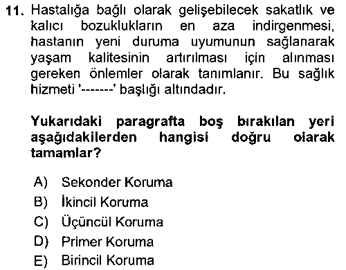 ISG206U İş Sağlığı Yönetimi çıkmış sınav sorusu 3