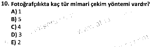 FOT2001 Fotoğrafçılık Türleri çıkmış sınav sorusu 2