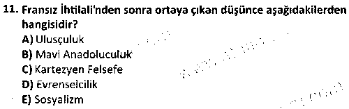 TMT1002 Estetik ve Sanat Felsefesi çıkmış sınav sorusu 3