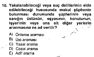 HUK218U Özel Güvenlik Hukuku 2 çıkmış sınav sorusu 2