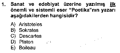TDE402U Eleştiri Kuramları çıkmış sınav sorusu 1