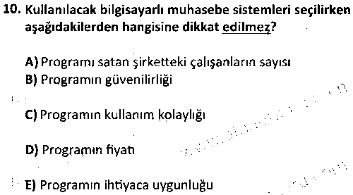 MVU2001 Paket Programlar 1 çıkmış sınav sorusu 2