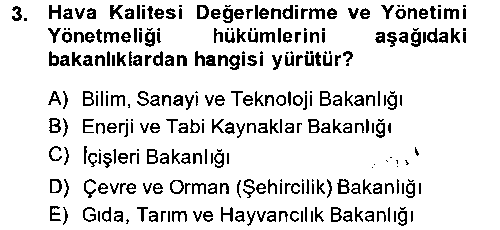 EID206U Enerji ve Çevre çıkmış sınav sorusu 3