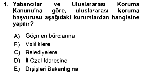ADY209U Göç Ve Göçmen Sorunları çıkmış sınav sorusu 1