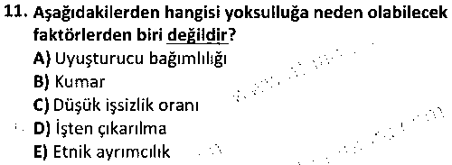 SOS4006 Gelişme Sosyolojisi çıkmış sınav sorusu 3