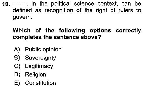 ULI104U Political Science çıkmış sınav sorusu 2