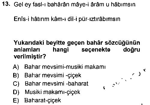EDB401U XVIII. Yüzyıl Türk Edebiyatı çıkmış sınav sorusu 2