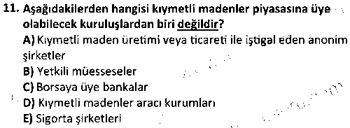 BS1006 Sermaye ve Para Piyasaları çıkmış sınav sorusu 3