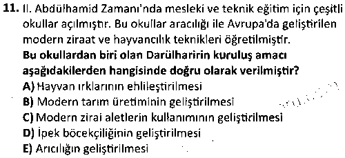 TAR4009 Türk Eğitim Tarihi çıkmış sınav sorusu 3