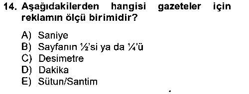 MEI210U Medya ve Reklam çıkmış sınav sorusu 3