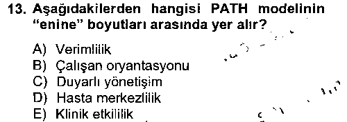 SAK208U Sağlık Kurumlarında Kalite Yönetimi çıkmış sınav sorusu 2