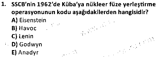 TAR4010 Türk Dış Politikası çıkmış sınav sorusu 1
