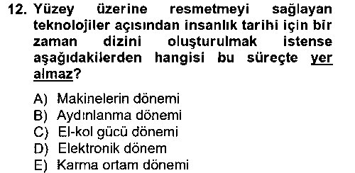 EST101U Görsel Estetik çıkmış sınav sorusu 2