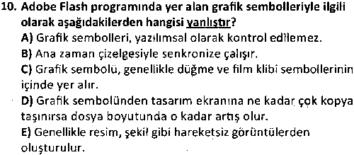 Animasyon Tasarımı çıkmış sınav sorusu 2