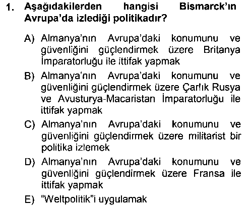 ULI403U Türk Dış Politikası 1 çıkmış sınav sorusu 1