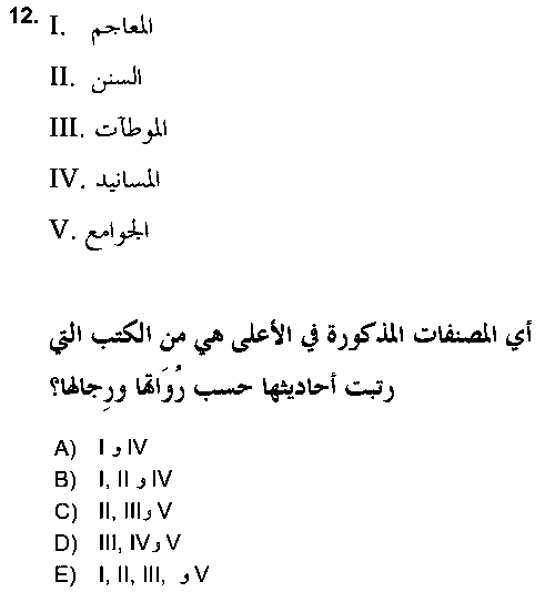 THE108U Hadis Tarihi ve Usulü çıkmış sınav sorusu 3