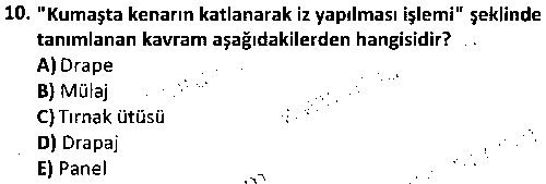 TMT3009 Drapaj çıkmış sınav sorusu 2