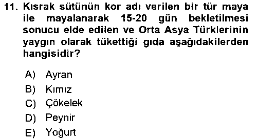 ASC201U Türk Mutfak Kültürü çıkmış sınav sorusu 3