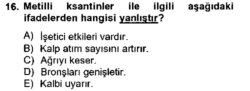 LBV202U Temel Veteriner Farmakoloji ve Toksikoloji çıkmış sınav sorusu 3