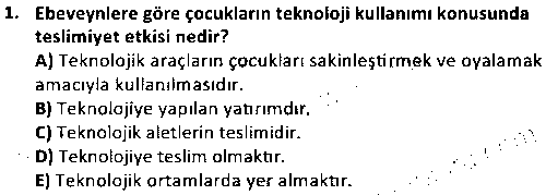 ÇGL3008 Anne ve Baba Eğitimi çıkmış sınav sorusu 1