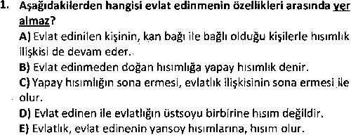 ADL1009 Medeni Hukuk 1 çıkmış sınav sorusu 1