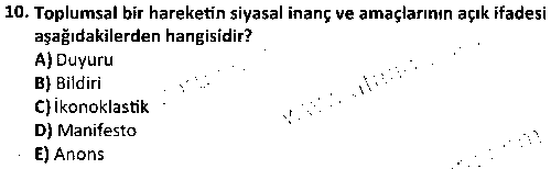 TMT1008 Çağdaş Sanat Akımları ve Moda çıkmış sınav sorusu 2