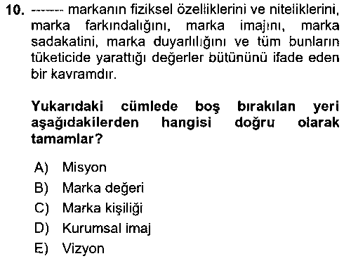 HIT406U Reklam Kampanya Süreci çıkmış sınav sorusu 2