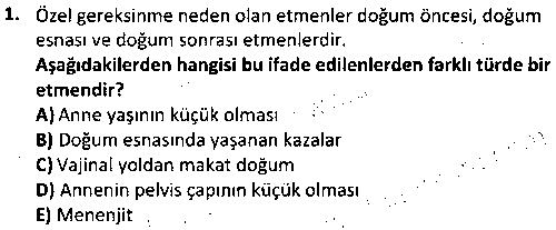 CGE2012 Çocuk Gelişimi Uygulamaları çıkmış sınav sorusu 1