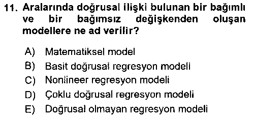 IKT316U Ekonometrinin temelleri çıkmış sınav sorusu 3