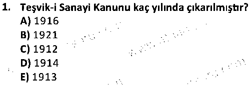 TAR4004 Türkiye Cumhuriyeti İktisat Tarihi çıkmış sınav sorusu 1
