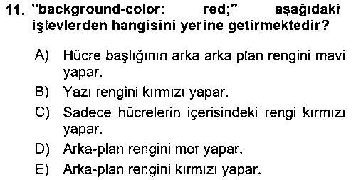 WTK207U Web Tabanlı Kodlama çıkmış sınav sorusu 3