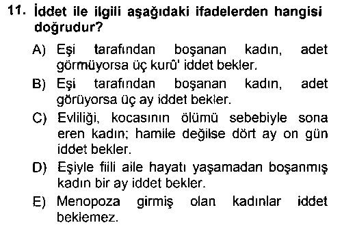 Günümüz Fıkıh Problemleri çıkmış sınav sorusu 2