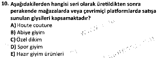 TMT4001 Koleksiyon Hazırlama ve Ürün Geliştirme 1 çıkmış sınav sorusu 2