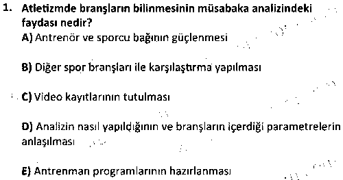 SPB4005 Müsabaka Analizi ve Değerlendirmesi çıkmış sınav sorusu 1