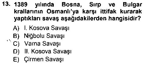 TAR207U Ortaçağ-Yeniçağ Avrupa Tarihi çıkmış sınav sorusu 3