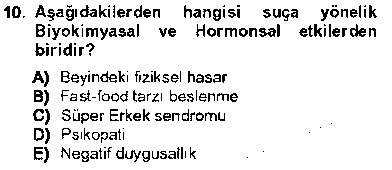 OGK205U Kriminoloji çıkmış sınav sorusu 1