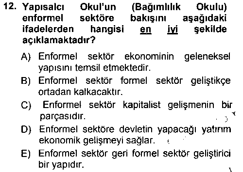SOS303U Ekonomi Sosyolojisi çıkmış sınav sorusu 3