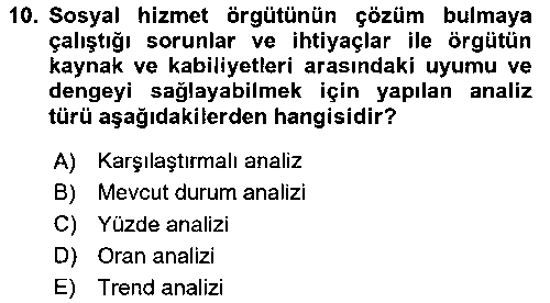 SHZ314U Toplumla Sosyal Hizmet çıkmış sınav sorusu 2