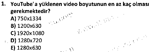 RDT2001 Dijital Ses ve Görüntü Düzenleme Teknikleri çıkmış sınav sorusu 1