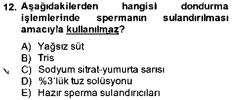 LBV208U Doğum Bilgisi ve Suni Tohumlama çıkmış sınav sorusu 3
