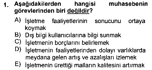 MUH203U Envanter ve Bilanço çıkmış sınav sorusu 1