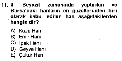 KMT204U Türkiye´nin Kültürel Mirası 2 çıkmış sınav sorusu 3