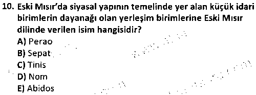 TAR1002 Eskiçağ Mezopotamya-Mısır Tarihi çıkmış sınav sorusu 2