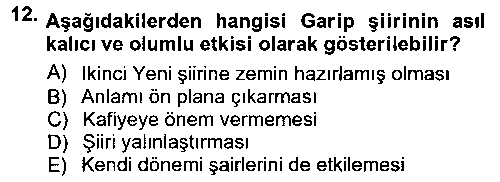 EDB403U Cumhuriyet Dönemi Türk Şiiri çıkmış sınav sorusu 3